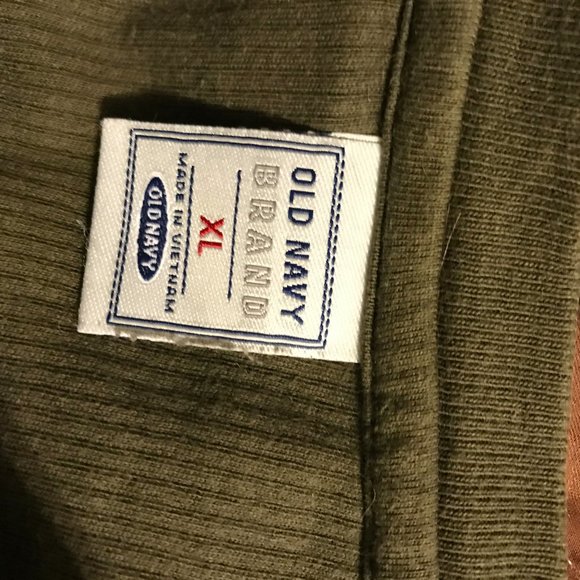 Old Navy Mens Olive Rib-knit V-neck Short Sleeve Size XL - Picture 4 of 5